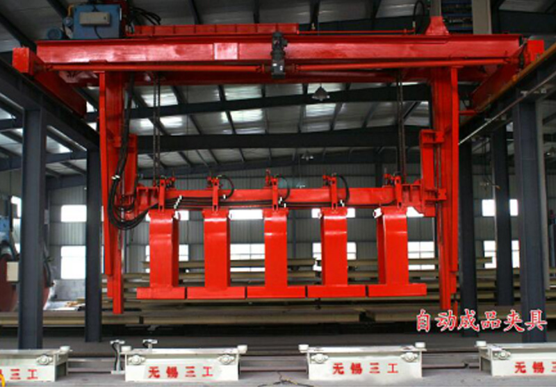 Crane and sling for AAC panel machine